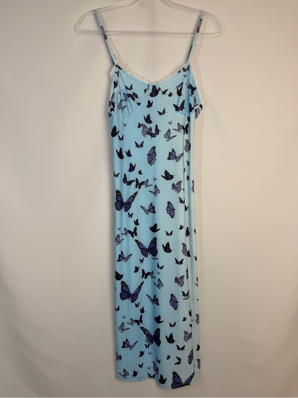 Y2K Omighty Vintage Floral Butterfly Slip Dress